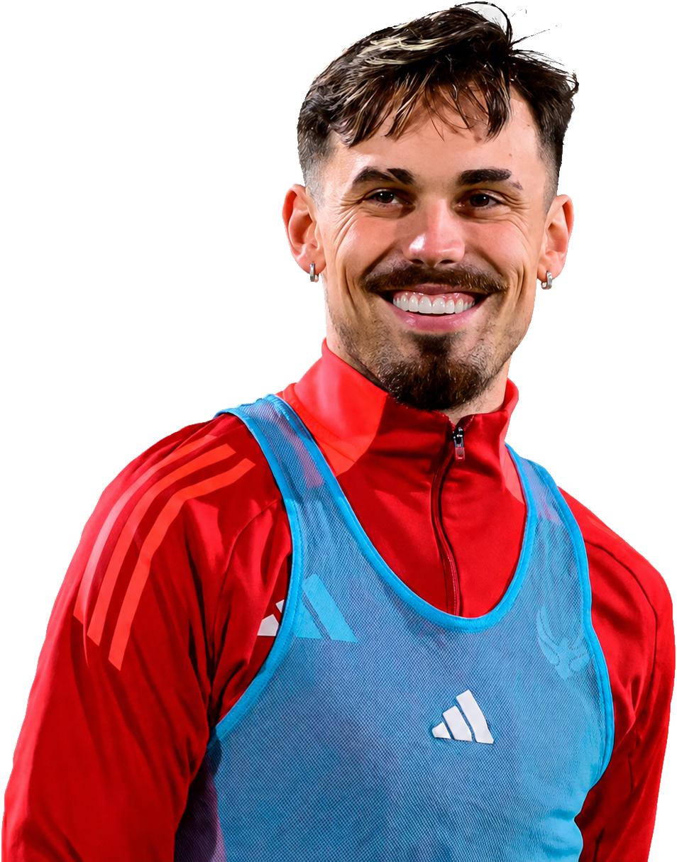 Retrato recortado de Rodri Sánchez durante un entrenamiento
